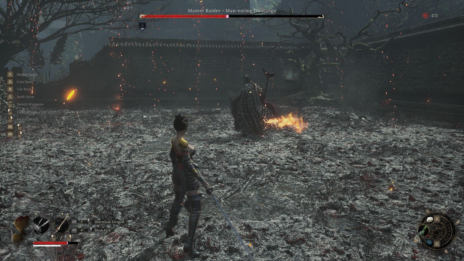 This One-Handed sword build in Wuchang: Fallen Feathers is all about fast moves, quick slashes, and strong magic attacks (Image via 505 Games || Sportskeeda Gaming)